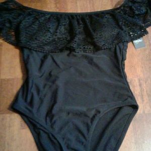 Mossimo Off Shoulder One Piece Swimsuit